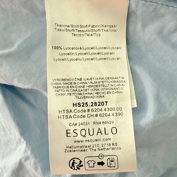 Esqualo Sleeveless Blue Embroidered Tiered Summer Dress Size 6 US / 36 EU - Picture 5 of 5